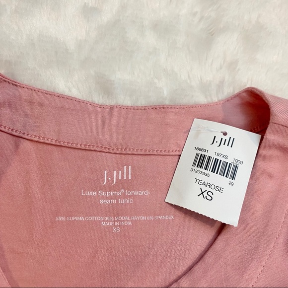 NEW J. Jill Supima Cotton Forward Seam Tunic Top - Picture 3 of 6